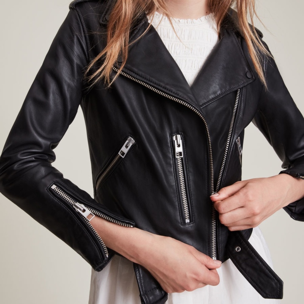 All Saints Dalby Leather Jacket